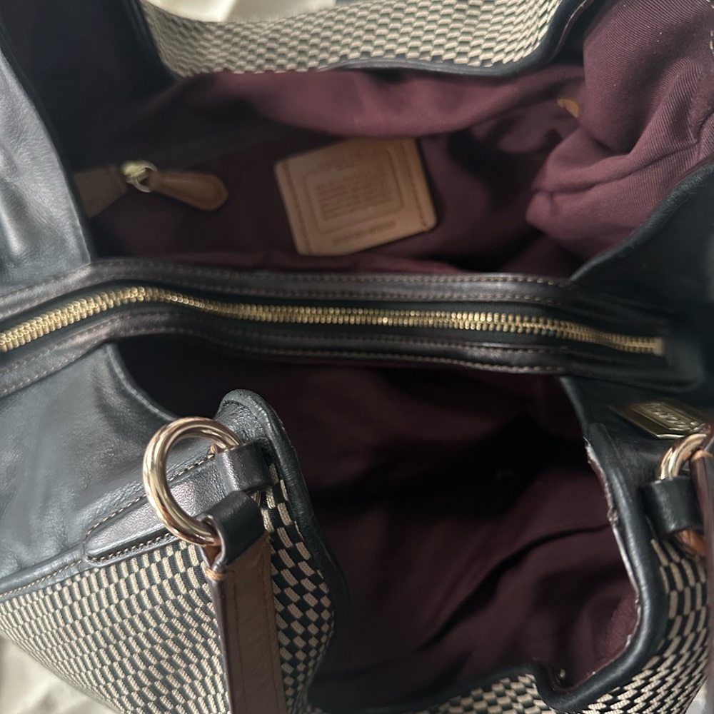 Coach Madison Carlyle Woven Shoulder Bag - Picture 4 of 10